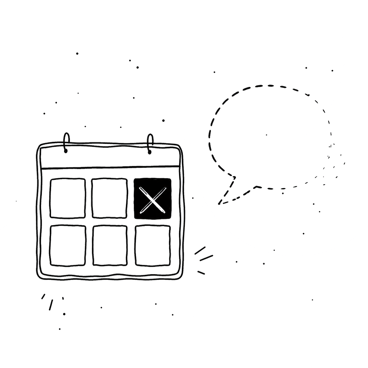Illustration representing ghosting and late deliveries